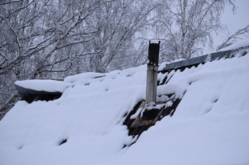 Chimney Rain Cap with Snow